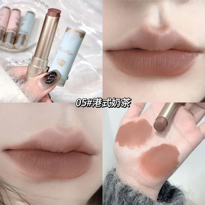 Gloss Velvet Matte Lip Stick 6-color Hidden Lip Lines Solid Lipstick Long-lasting Easy to Wear Makeup Lip Gloss Cosmetics Good Vibrations