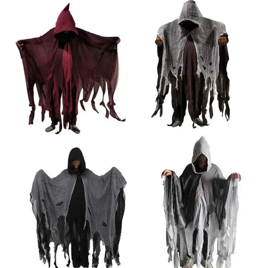 Halloween Cape Unisex Halloween Ghost Dementors Cosplay Costume Horror Dress Up Cape Halloween Horror Costume Cloaks Props Good Vibrations