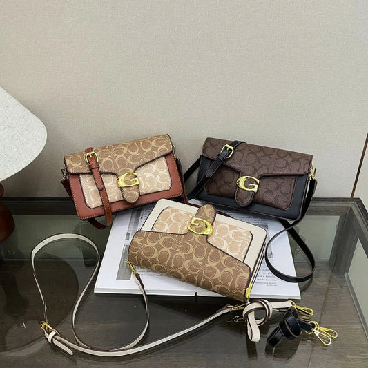 Famous Fashion Style Crossbody Bag Vintage Minimalist Leather Purse With Luxury Letter Logo & Large Capacity Tote Design Good Vibrations