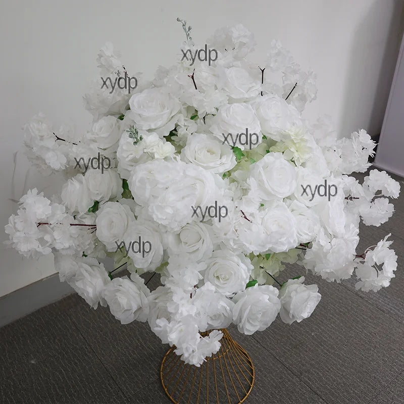 Hot Pink/Purple/Red/Blue luxurious Wedding Table Centerpieces large Flower Ball Outdoors Event Party Accessories Props 80cm,70cm Good Vibrations