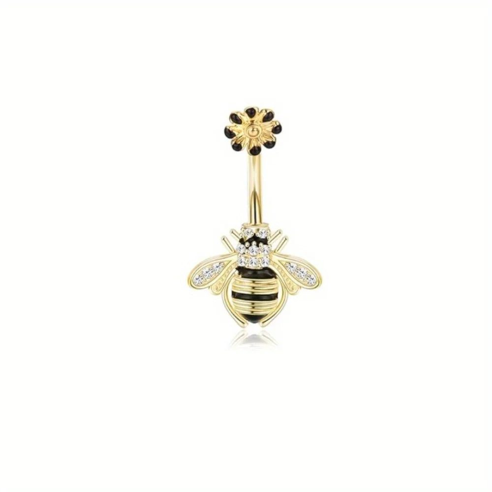 Drperfect Dangle Belly Button Ring for Women Cute Navel Rings Daisy Weed Butterfly Dangling Colorful Belly Piercing Jewelry Good Vibrations Adult Super Store