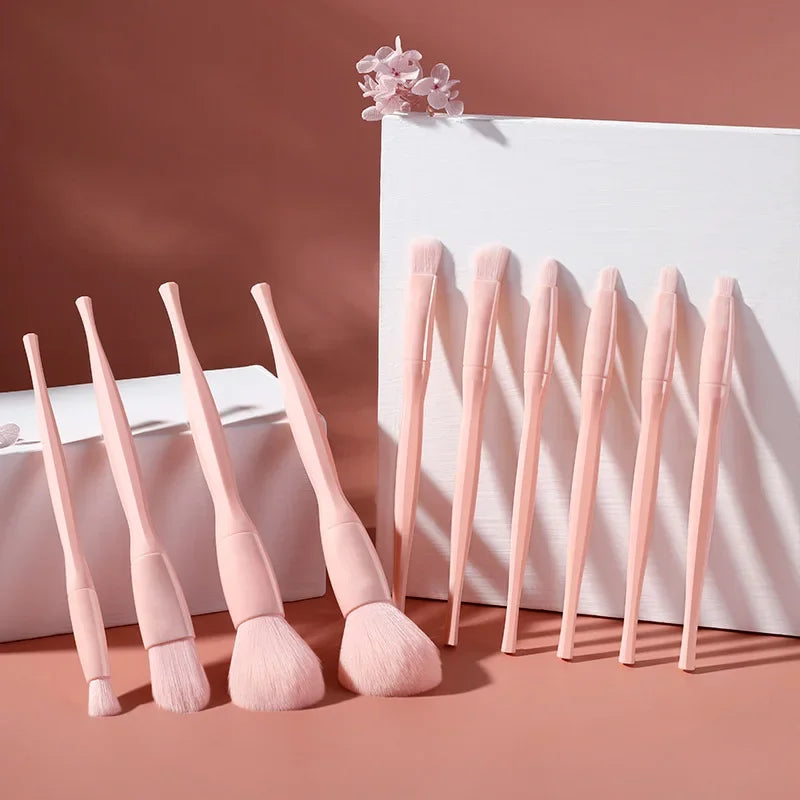10 pcs Candy Color Makeup Brushes Set 2021 New Powder Foundation Eyebrow Eyeshadow Blush Make Up Tools Kit Foundation Brush Set Good Vibrations