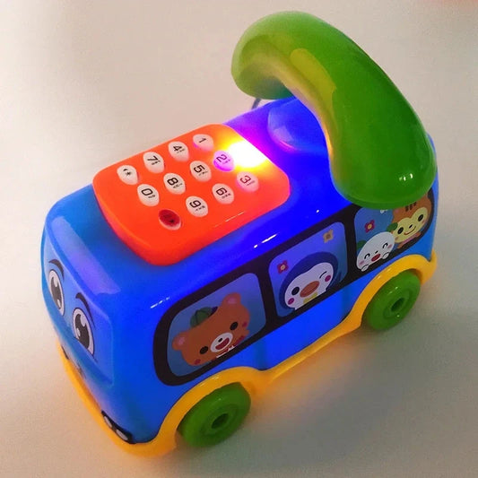 Baby Cartoon Music Car Children's Singing Phone Car Toy Educational Early Education Machine Toy Christmas Gift Random color Good Vibrations