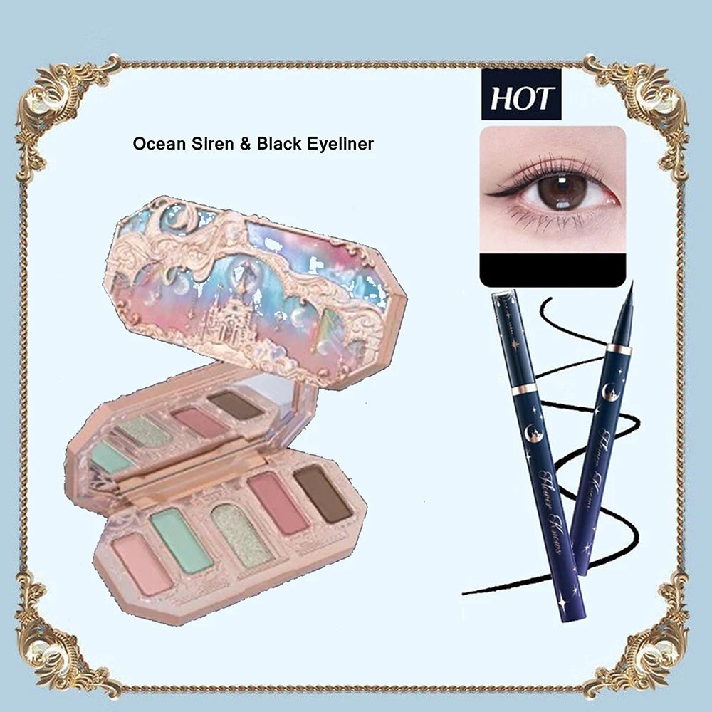 Flower Knows Never's Shop Collection 8 Color Glitter Eyeshadow Palette High Pigmented Eye Makeup Matte Shimmer Eye Shadow Pallte Good Vibrations