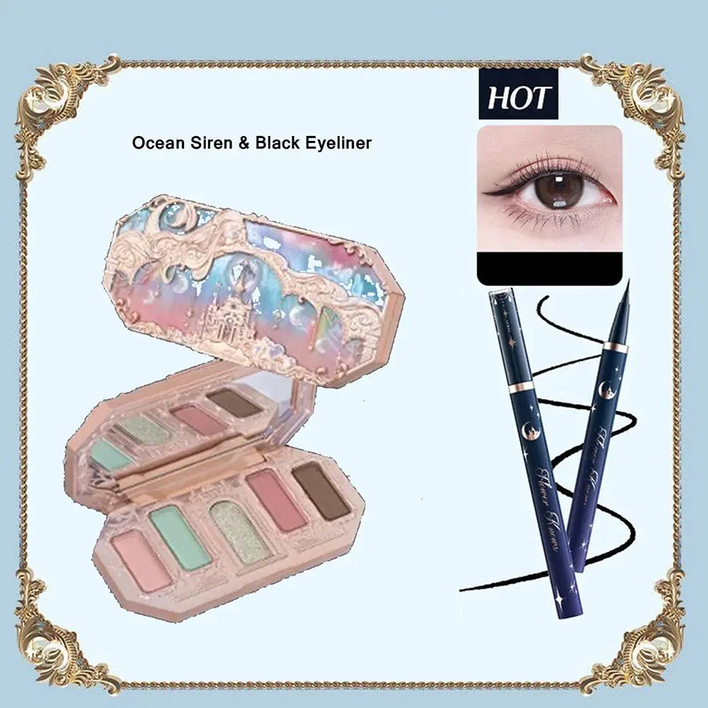 Flower Knows Never's Shop Collection 8 Color Glitter Eyeshadow Palette High Pigmented Eye Makeup Matte Shimmer Eye Shadow Pallte Good Vibrations
