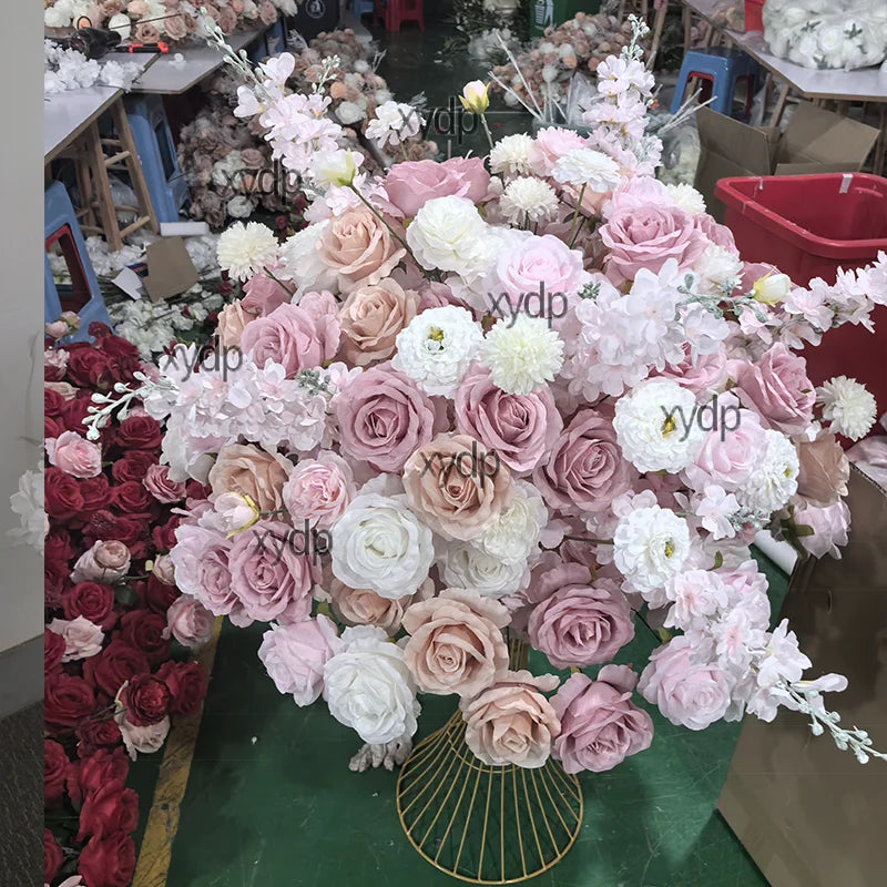 Hot Pink/Purple/Red/Blue luxurious Wedding Table Centerpieces large Flower Ball Outdoors Event Party Accessories Props 80cm,70cm Good Vibrations