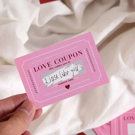 Scratch-Off Love Coupons 10 Pieces DIY Valentine GOOD Vibrations