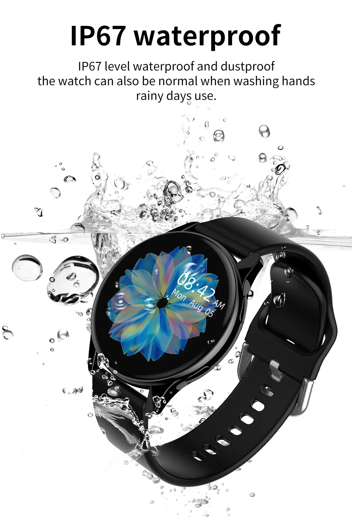 New Women Bluetooth Call Smart Watch HeartRate Blood Pressure Monitoring Smartwatches IP67 Waterproof Men Smartwatch+Box Good Vibrations Adult Super Store