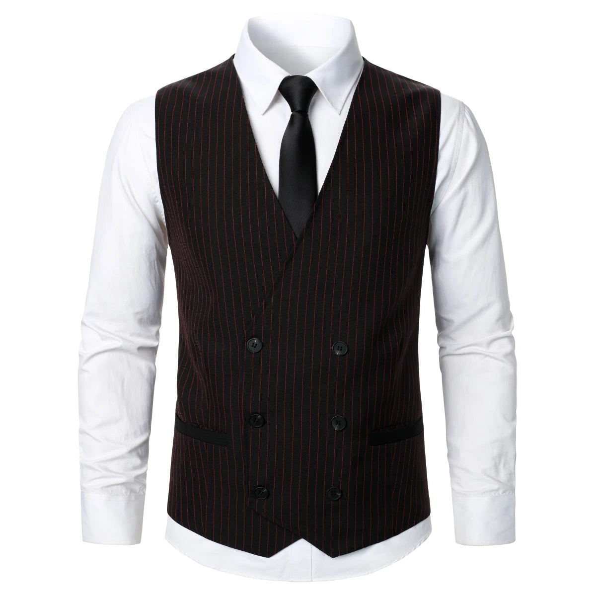 Men Suit Vest Coat Stripe Fabric Open Button Design Classic Design Causal Business Fashion Slim Fit Men Suit Good Vibrations