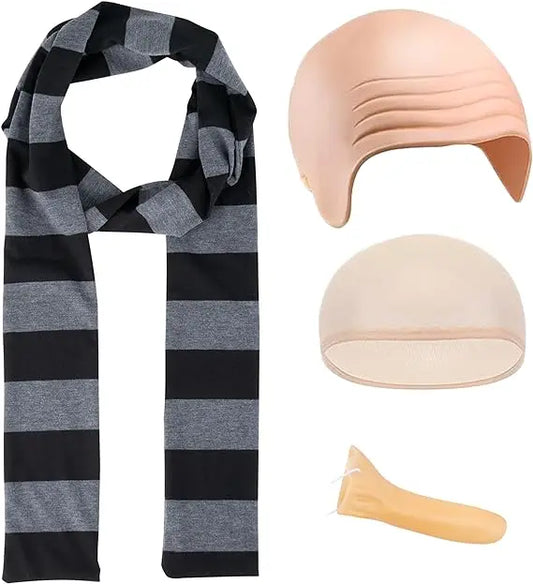 Halloween Party Minion Costumes Little Yellow Man Cosplay Movie Cartoon Funny Dress Up Magical Thief Dad Gray Striped Scarf Good Vibrations