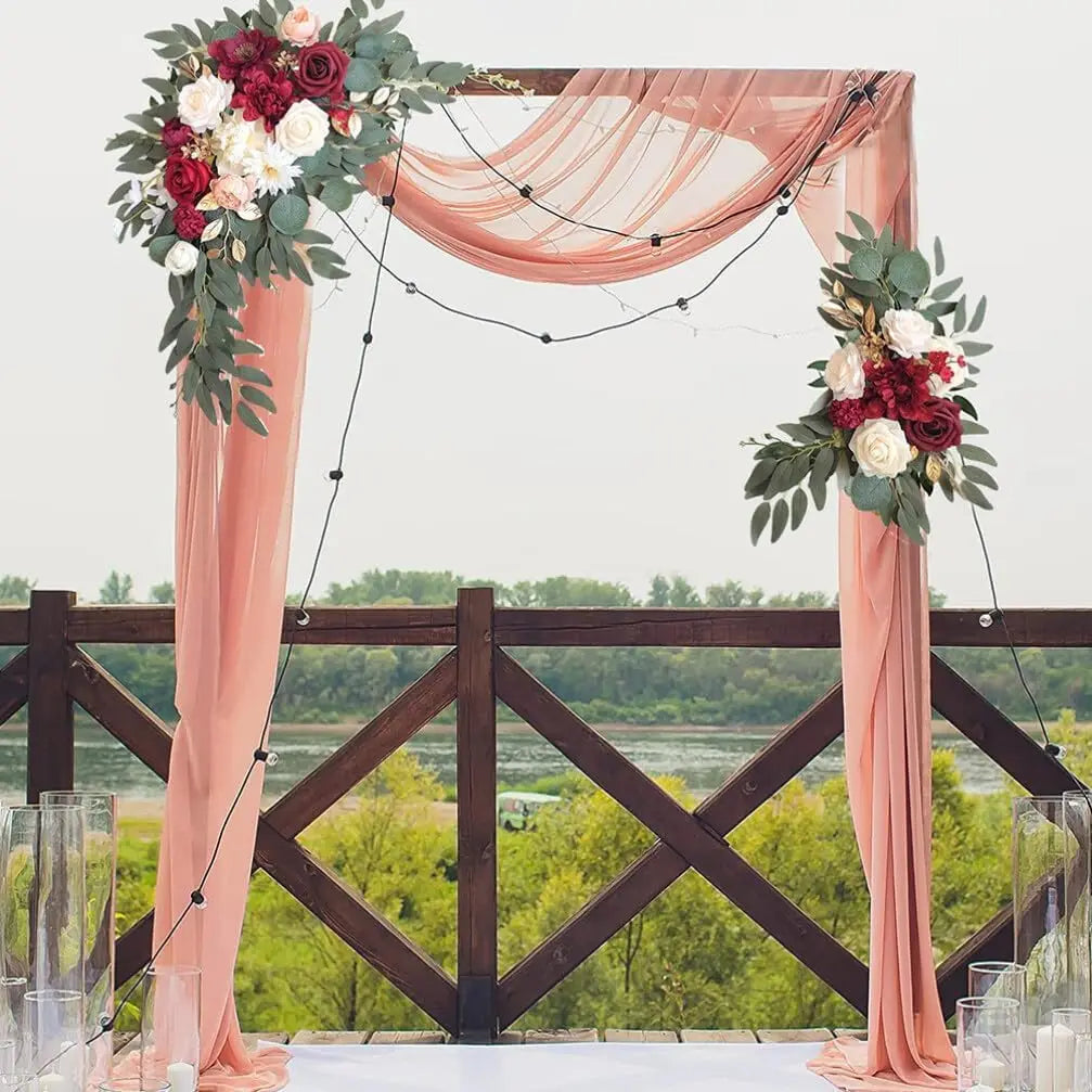 Corner Flowers Artificial Wedding Arch Flowers Kit Wedding Aisle Decoration Wedding Arch Flowers Wedding Welcome Sign Decor Good Vibrations