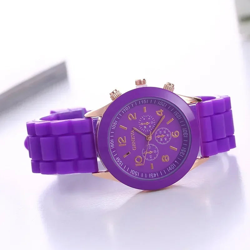 Women Watches 2025 New Fashion Luxury Brand Women's Watch Silicone Strap Quartz Wrist Watch For Female Relogio Feminino Zegarki Good Vibrations