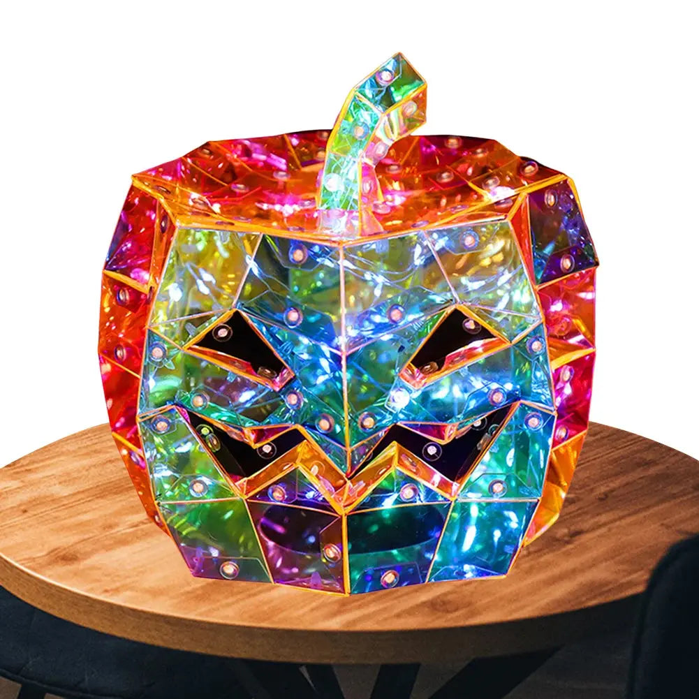Prismatic Iridescent Spooky Ghost Prismatic Pumpkin Ghost LED Lights Halloween Lights Funny Colorful Glow Lights Halloween Decor Good Vibrations