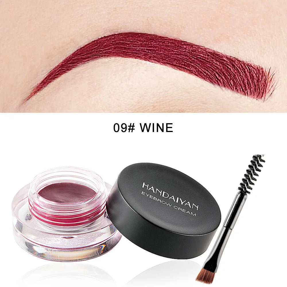 HANDAIYAN 12 Color Waterproof Eyebrow Cream Professional Eyeliner Eyebrow Gel High Brow Tint Black Eye Brow Makeup Tools Good Vibrations