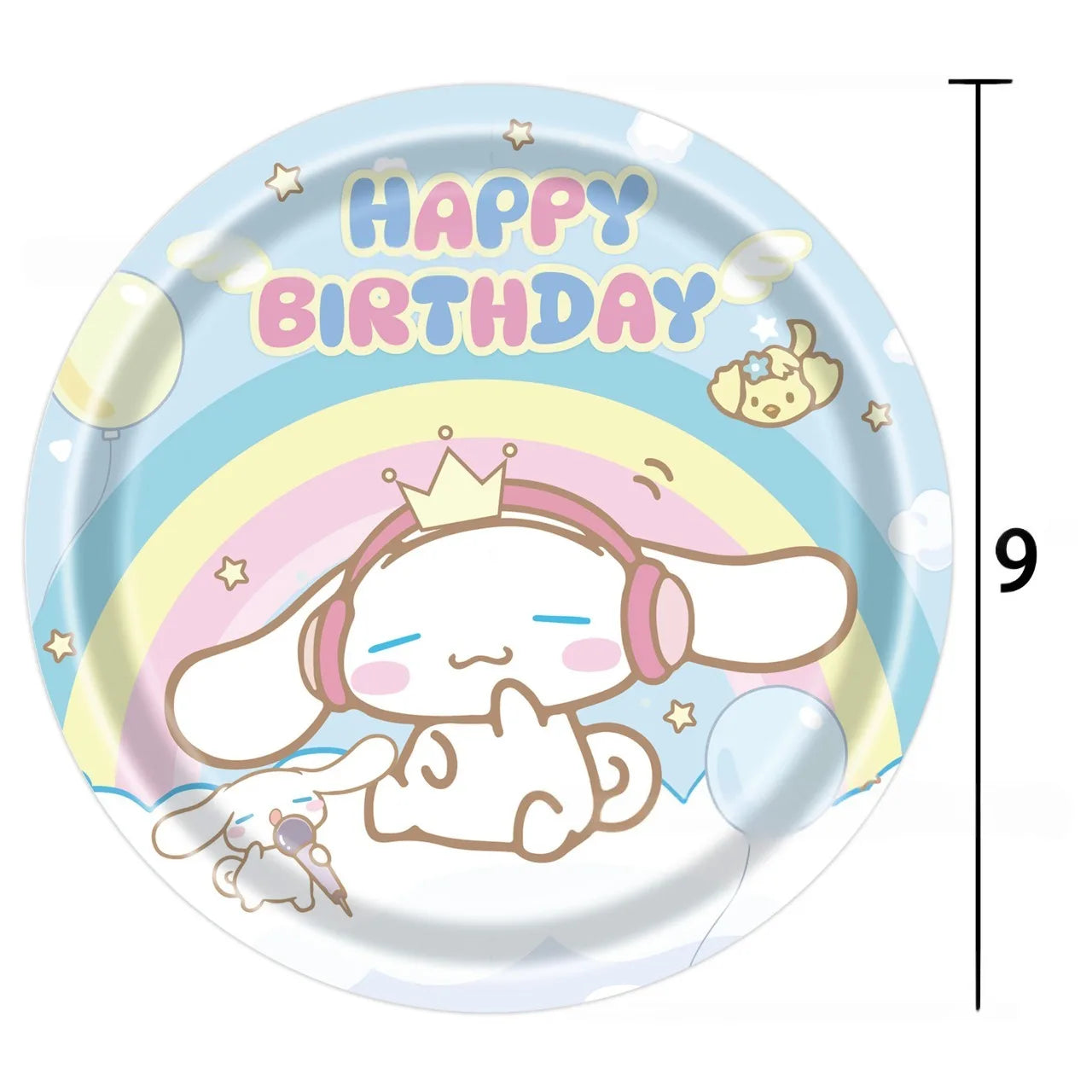 Cinnamorolls Birthday Party Decoration Tableware Set Balloons Cup Plate Banner for Kids Party Favors Baby Shower Supplies Good Vibrations