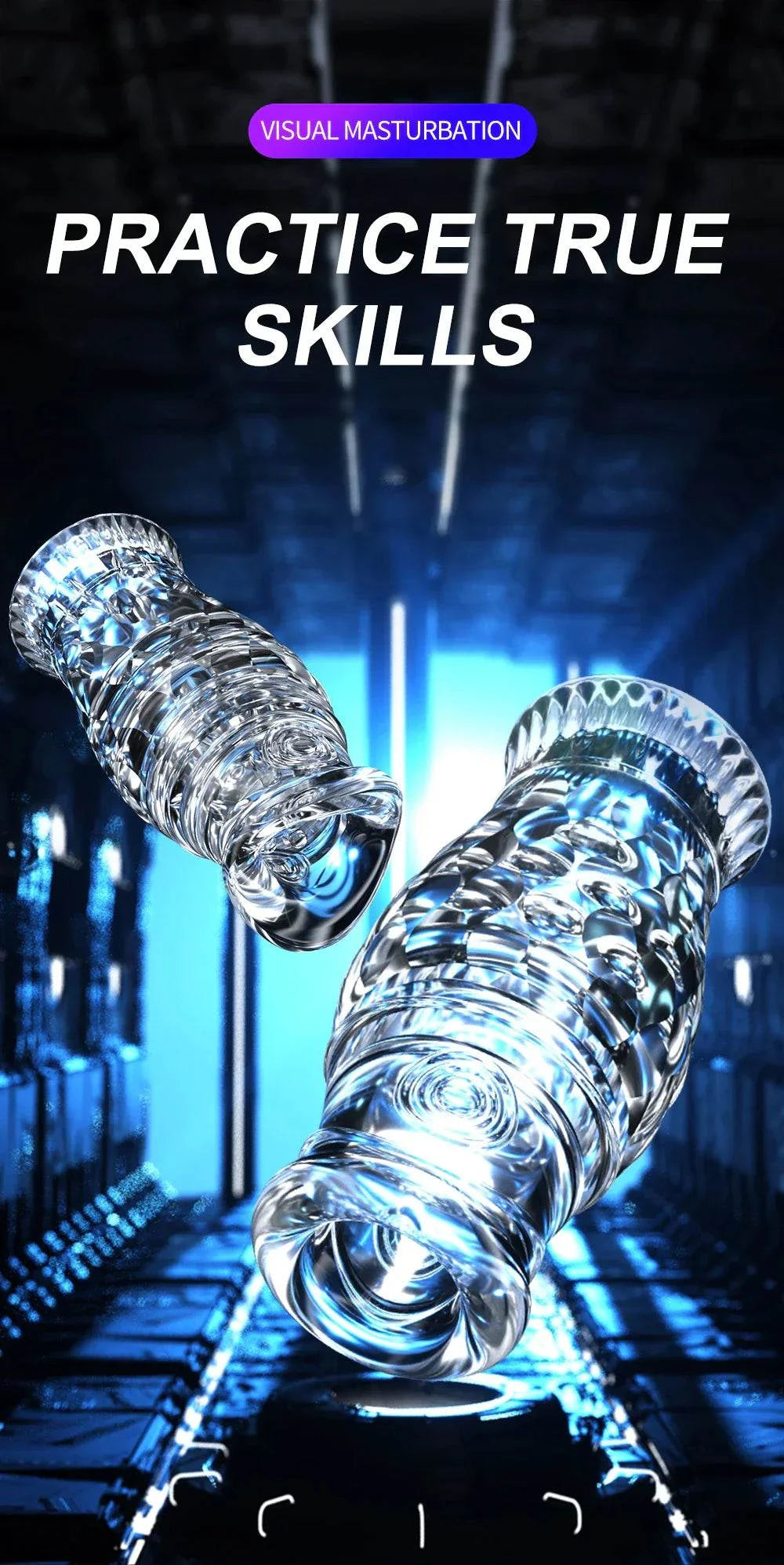 Male Masturbator Cup - Soft Silicone Transparent Vagina Toy