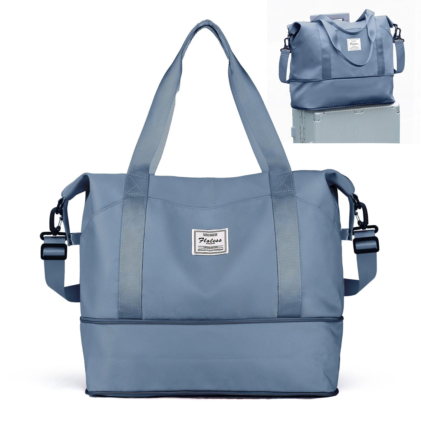 Expandable Travel Duffle Bag for Women Carry On, Weekender Overnight Shoulder Bag,Gym Tote Bag Wet Pocket Delivery Hospital Bag Good Vibrations