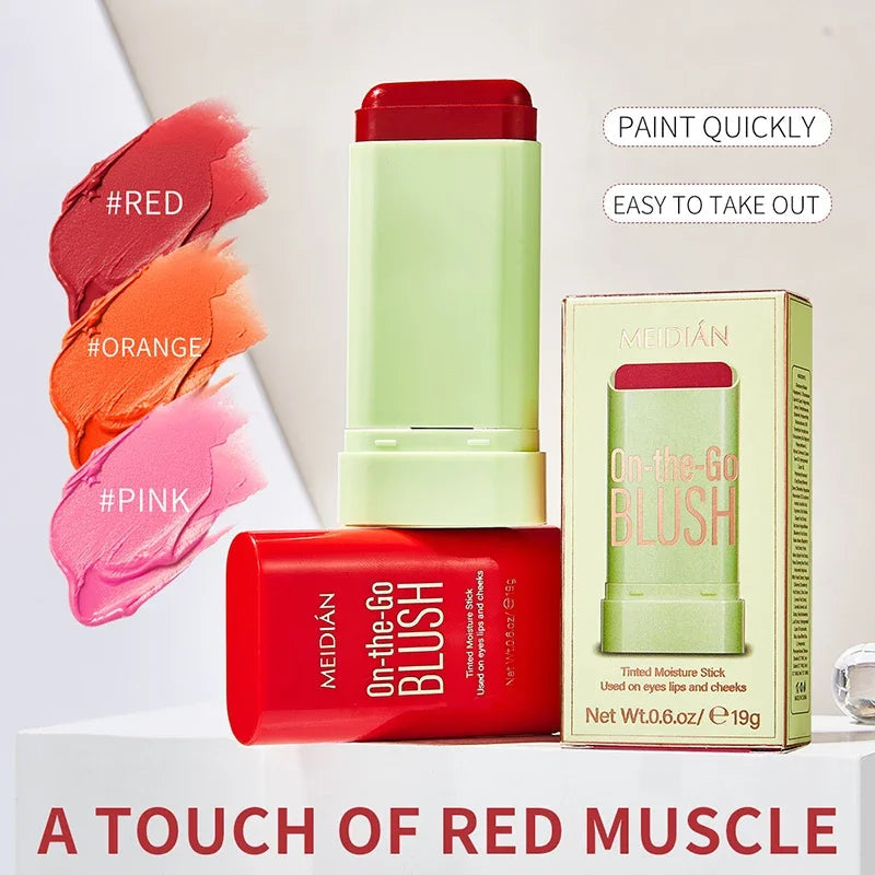 Cheek 3-in-1 Lip Tinted Moistured Blush Stick Silky Brighten Blush Cream Blusher Cosmetics Tubes Matte Contour Cosmetics New Good Vibrations