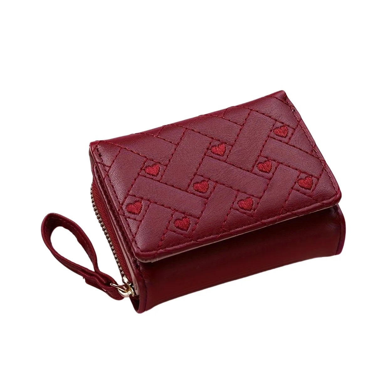 Women's Wallet Made of PU Skin Purse for Female Coin Purse Short Male Card Holder Wallets Zipper Around Money Coin Purse Good Vibrations