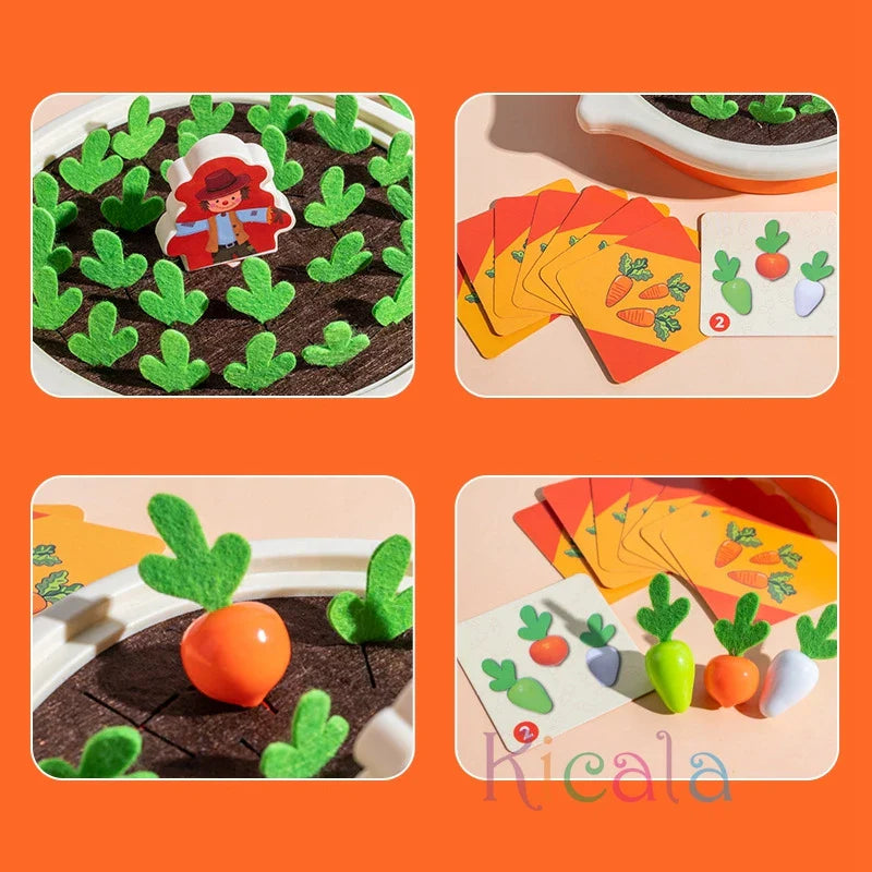 Baby Montessori Toys For Toddler Toys Educational Colorful Shape Toy Pull Carrot Set Counting Discouvery Toys For Kids Learning Good Vibrations