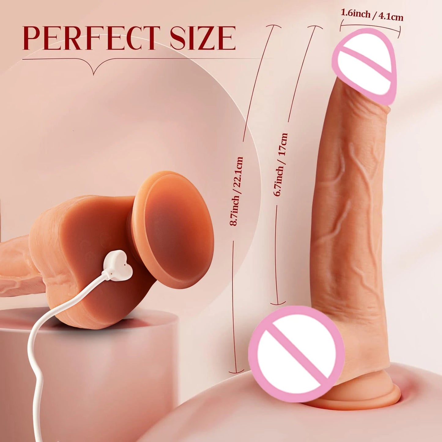 Huge Realistic Silicone Remote Control Dildo Thrusting Vibrating Female Sex Toys Penetration G Spot Clit Vagina Orgasm Massager GOOD Vibrations