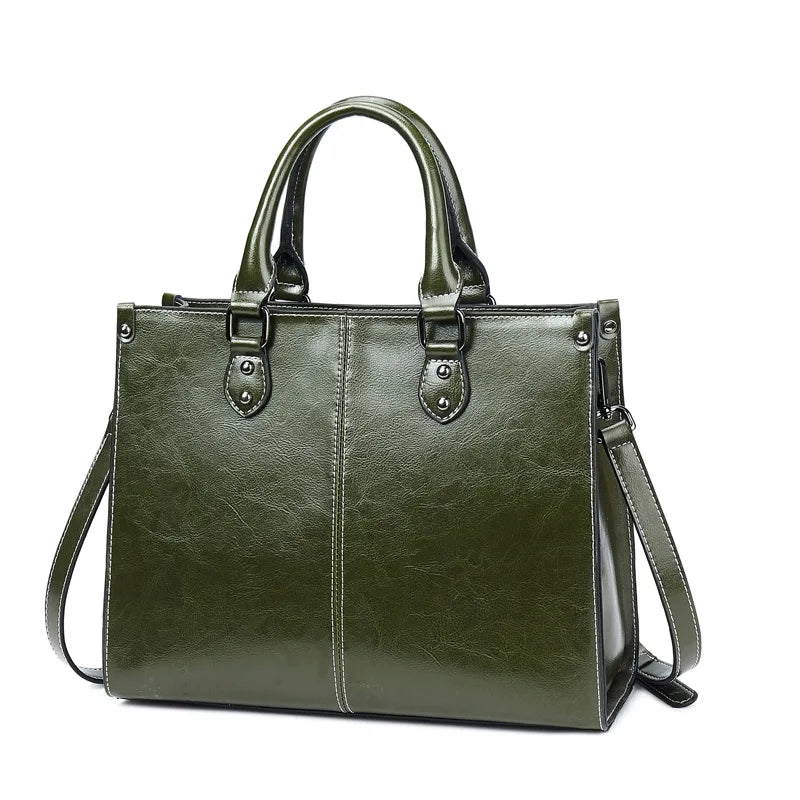 Women Handbag Cross body Shoulder Tote Bag Genuine Leather Shopping Fashion Office Female Real Cowhide Messenger Top Handle Bags Good Vibrations