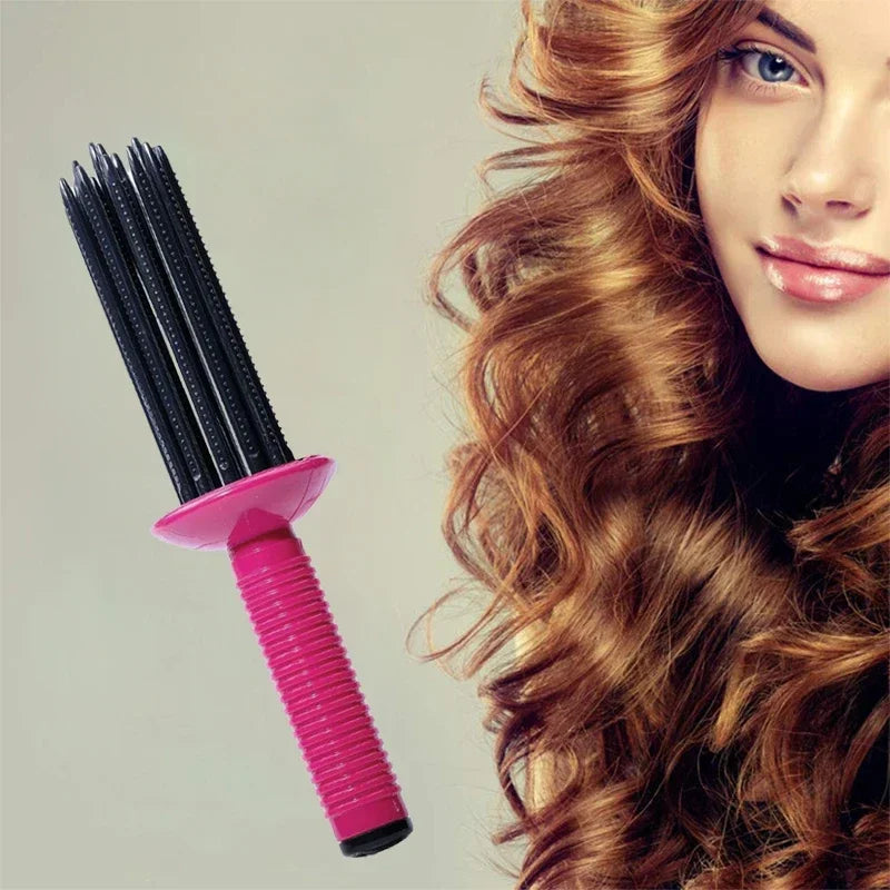 Innovative Comb Round Does Not Hurt Hair ABS Curling Make Up Brush Roller Roll Comb Hairdressing Tool Good Vibrations