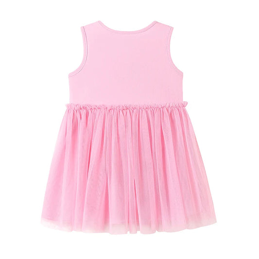 Little maven Summer Dress Kids Clothes Baby Girls 2026 New Cartoon Unicorn Princess Children's Clothing Mesh Dresses 2-7 Years Good Vibrations
