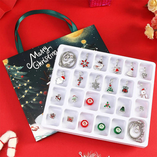 Christmas Kids Bracelet Earring Advent Calendar 2025 New Year Countdown Home Party Girl Jewelry Gift Blind Box Atmosphere Items Good Vibrations