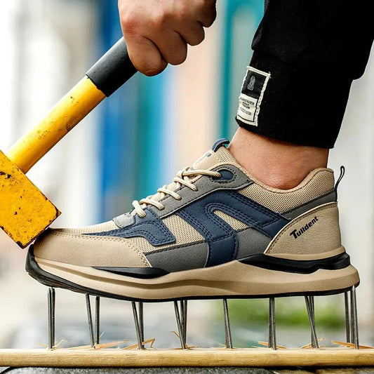 Work Sneakers Steel Toe Shoes Men Safety Shoes Puncture-Proof Work Shoes Boots Indestructible Footwear Security Lightweight Good Vibrations