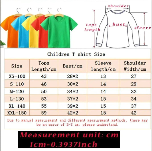 Gabby Dollhouse Kids Cotton T-Shirt Anime Cartoon Birthday Digital Printed Pullover Summer Casual Loose Breathable Top Cute Gift Good Vibrations