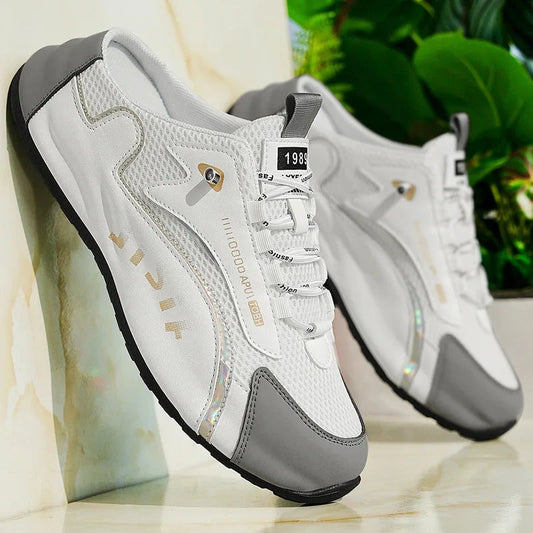 Large Men's Slippers Summer Breathable Mesh Slippers Fashion Soft-soled Casual Shoes for Men Light Sneakers Zapatos De Hombre Good Vibrations