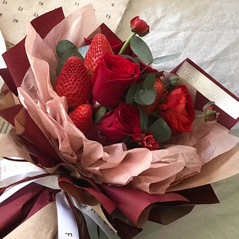 10pcs 50*66cm Flower Wrapping Paper Flower Bouquet DIY Craft Paper Wedding Birthday Baby Shower Party Gift Packing Supplies Good Vibrations