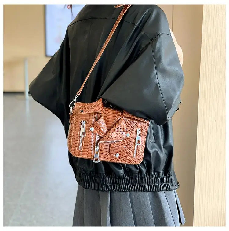 Fashion Jacket Design Crossbody Bag PU Clothes Shape Women Handbag Purse Brand Designer Lady Shoulder Bags Luxury Women's Bag Good Vibrations