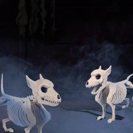 Halloween Decor Creative Home Ornament Animal Skeleton Little Wolf Skeleton Indoor Outdoor Garden Decoration Good Vibrations