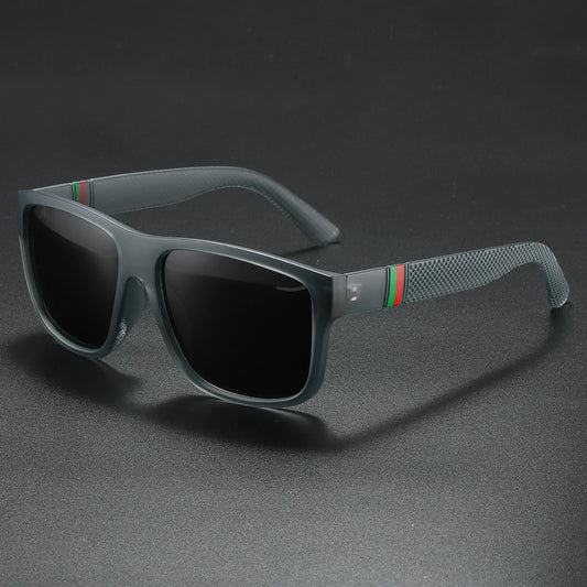Fashion oversized polarized square sunglasses for men with UV400 protection and luxury design
