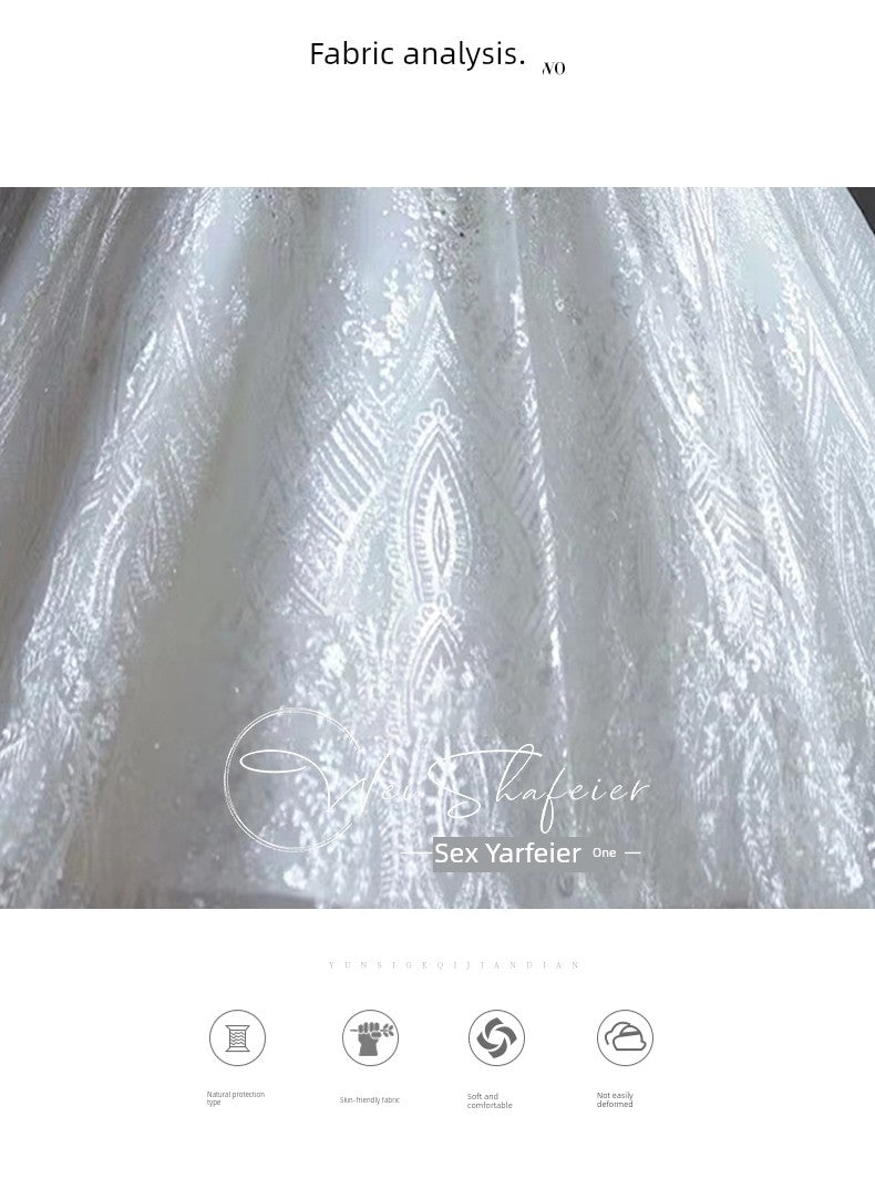 Short Long-Sleeved Socialite Wedding Dress