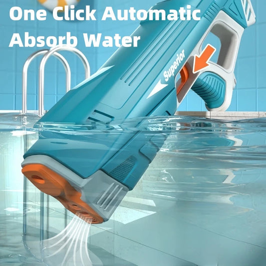 Children Full Automatic Water Gun Toys Summer Outdoor Pool Fight Games Induction Absorb Water Electric Waterguns for Kids Gifts Good Vibrations