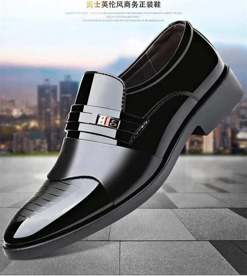 New men's formal leather Shoes Casual business non slip footwear Fashion minimalist work shoes Comfortable male flat Zapatillas Good Vibrations