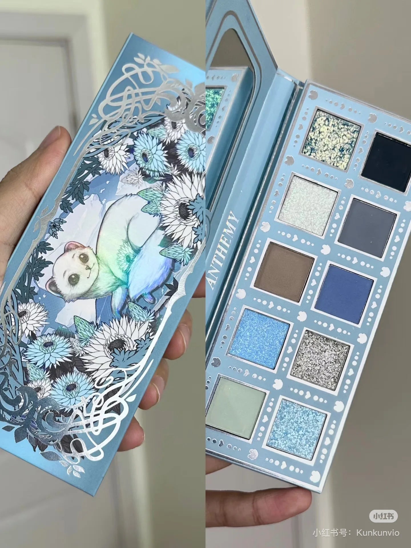 Anthemy 10 Color Eyeshadow Palette Matte Shimmer Chameleon Waterproof Long-Lasting Pearly Shiny Metal Eye Shadow Palette Make-up Good Vibrations