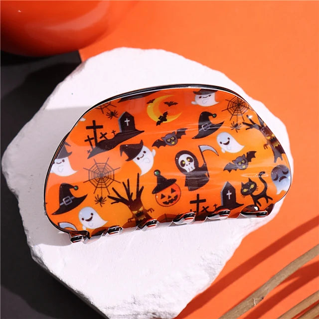 Halloween Hair Accessories Ghost Hair Clip for Women Girls Red Horns Hairpin Skull Claw Y2K Gothic Hair Jewelry 2023 New HangZhi Good Vibrations