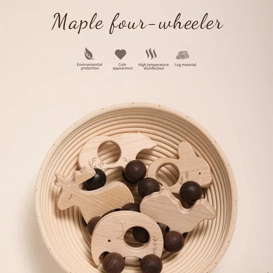 Wooden Cars Toys Maple Diy Crafts for Students Home Activities Montessori Grasping Teething Toy Newborn Birthday Gift Wood Block Good Vibrations