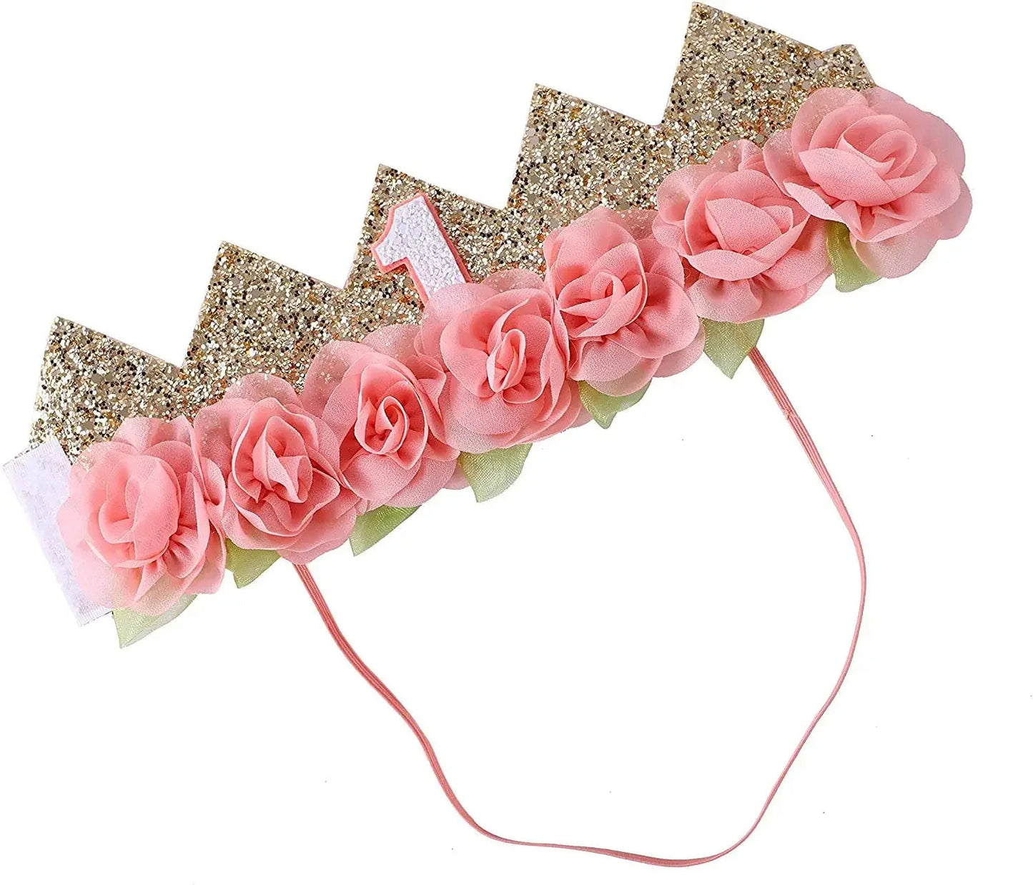 One Year Old Birthday Party Decor Pink Crown Hat Rose Princess Theme Parti Supplies Happy 1st Girls Favor Birthday Party Decor Good Vibrations