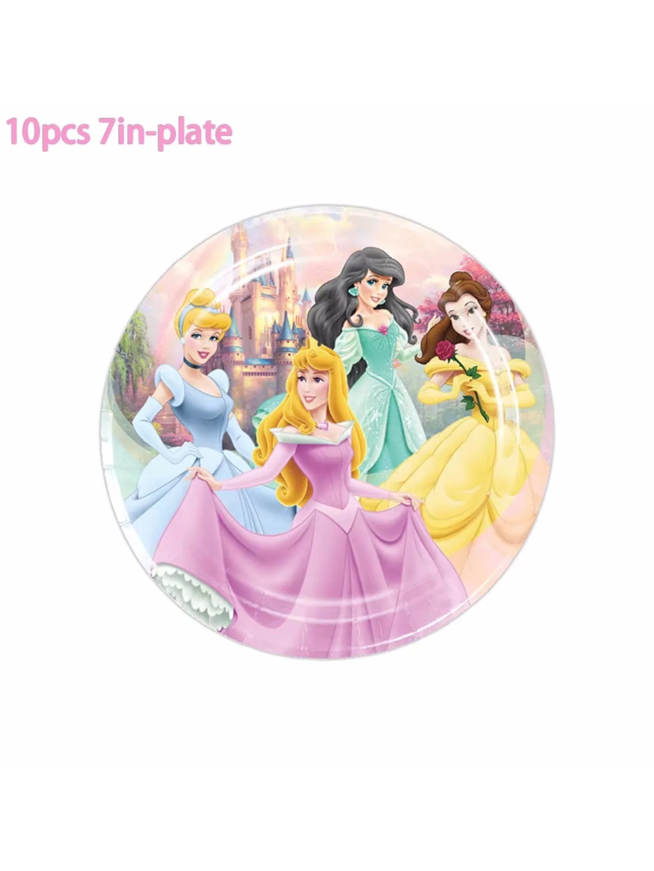1/10/20pcs Princess Birthday Party Supplies Decor for Woman Princess Birthday Plates Paper Cups Princess Tablecloth Party Good Vibrations