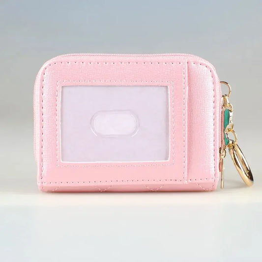 Pink Quilted Women Wallets Female Coins Purse 6717 Good Vibrations