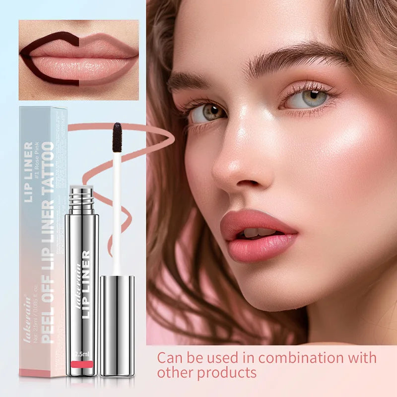 Waterproof Lip Liner Peel Off Tattoo Lipgloss Waterproof Long Lasting Matte Lip Tint Brown Contour Tear-off Lips Stain Cosmetic Good Vibrations