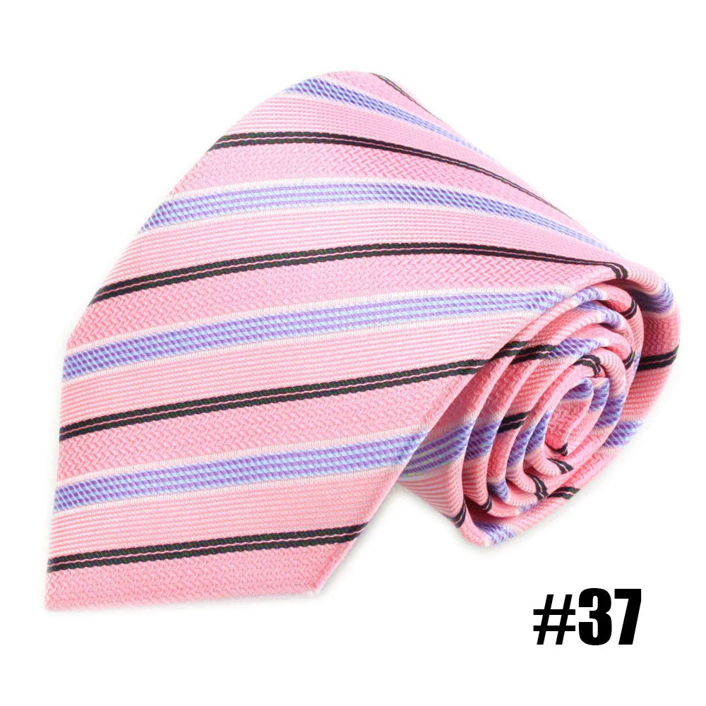 Fashion Ties for Men Women 8cm 3.15'' Business Wedding Accessories Silk Tie Mens Black Blue Gray White Pink Red Necktie Good Vibrations