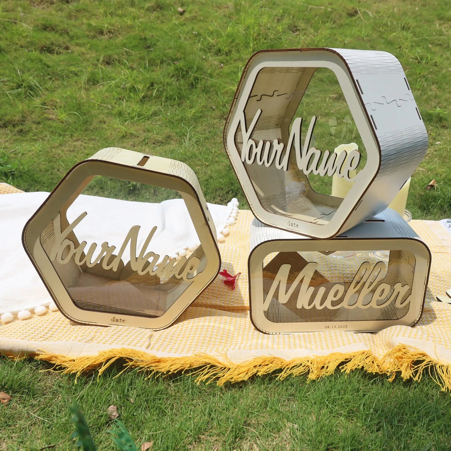 Personalized Wedding Card Box Card Box for Wedding Wedding Gifts Wedding Decorations Wedding Decor Memory Box Keepsake Box Good Vibrations