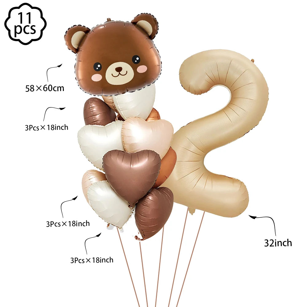 Baby shower Teddy Bear Birthday Party Plates Cup Tableware Kids 1st Birthday Party Decor Teddy Bear Balloon Birthday Party decor