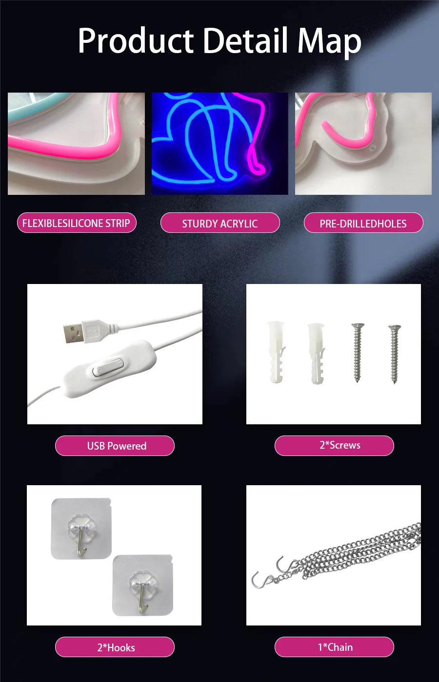 Neon Wedding Sign, Led Letter Lights Used For Valentine'S Day Party, Wedding Background Aesthetic Decor, Usb Power Supply Light Good Vibrations